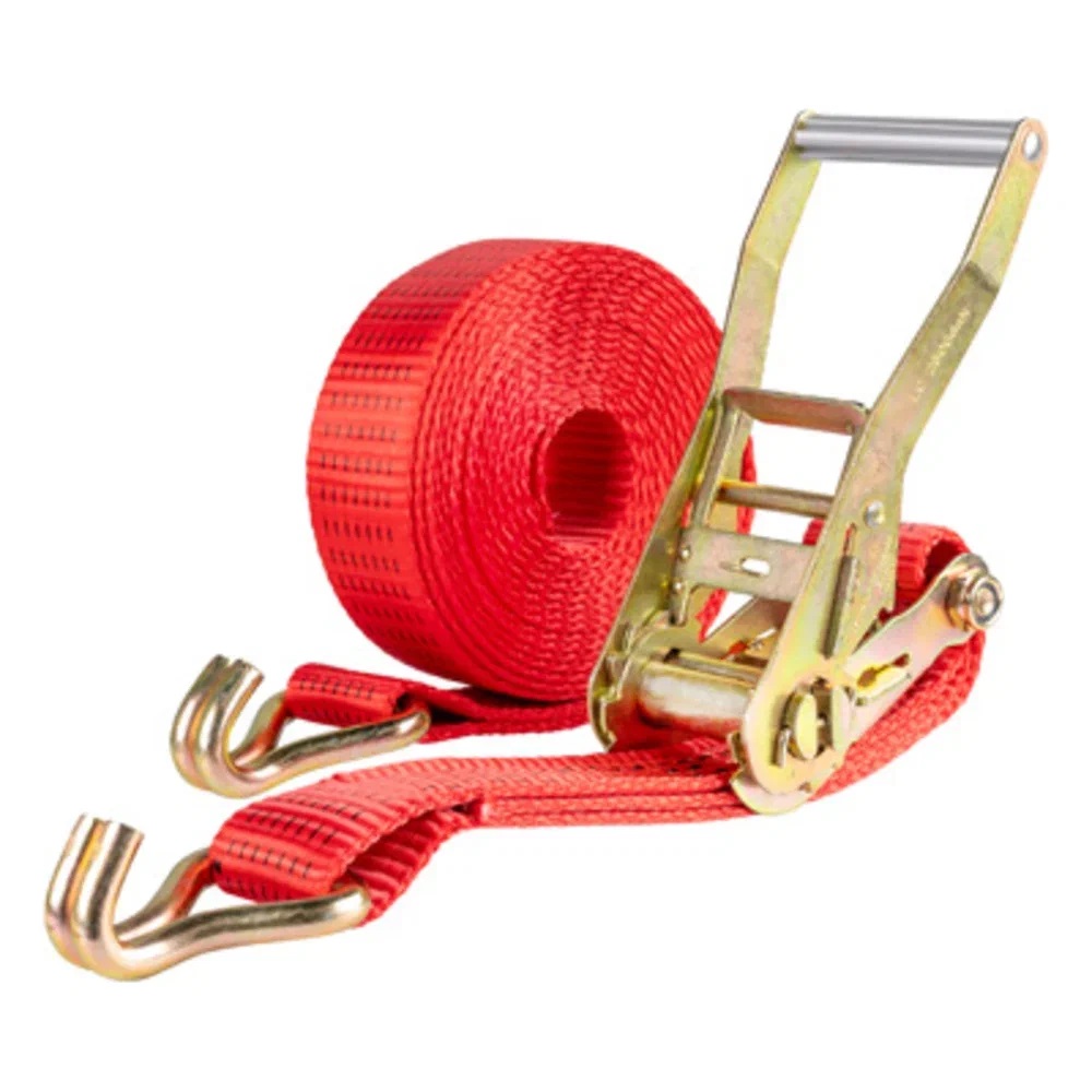 Стяжка груза 7.0т 6.0м SKYWAY STAFF 50мм красный храповый механизм с крюками полиэстер 1шт
