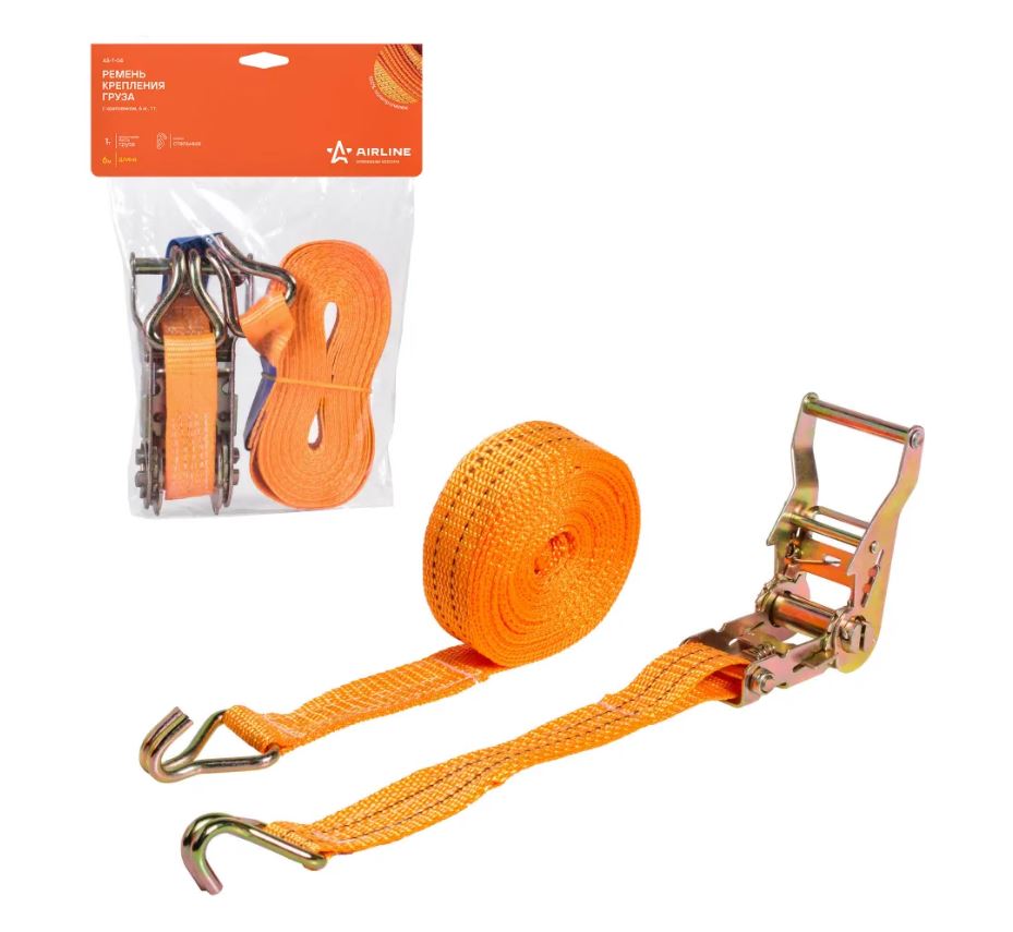 Стяжка груза 6м 1т AIRLINE с храповым механизмом AS-T-04