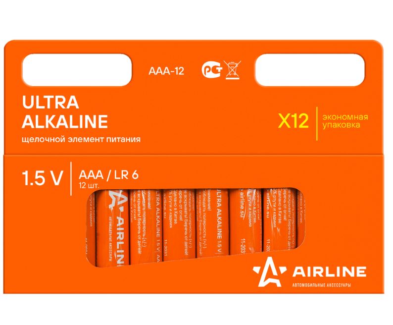 Батарейка AIRLINE LR03 AAA-12