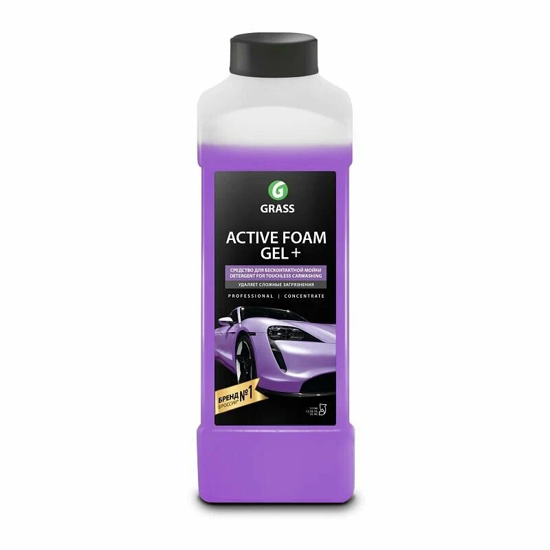 Автошампунь для бесконтактной мойки GRASS Active Foam GEL+ 1л 113180
