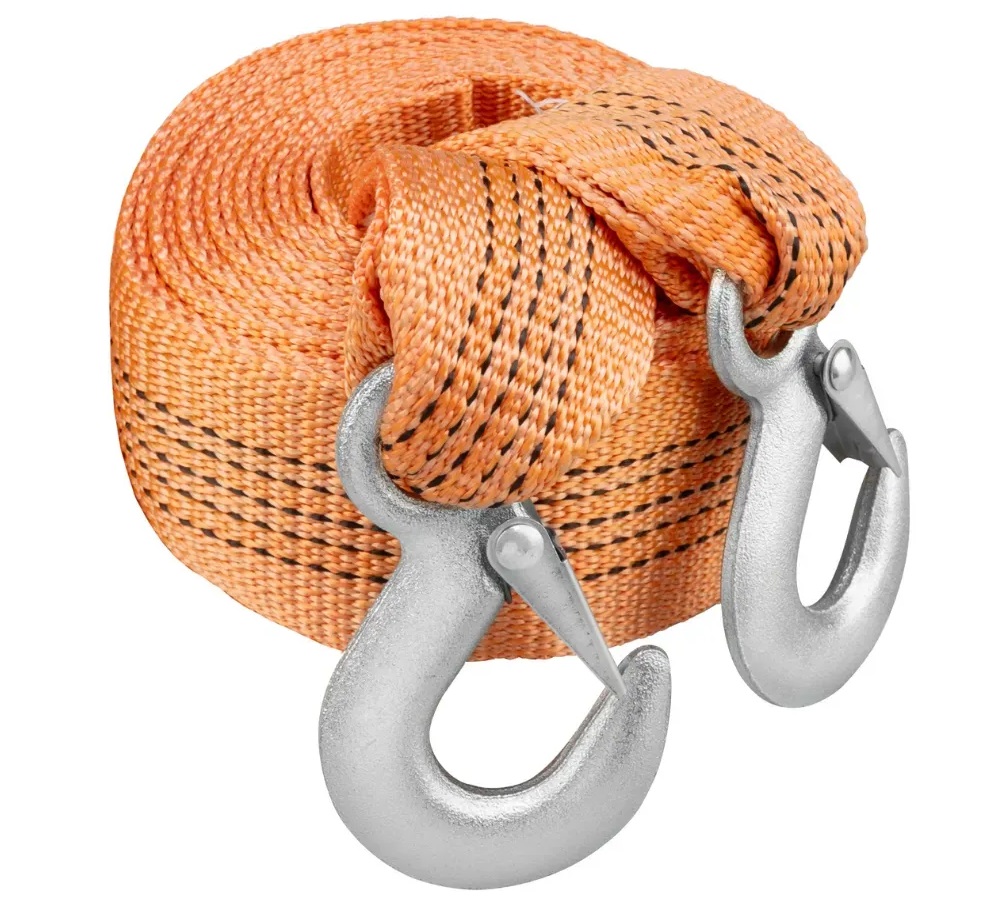 Трос ленточный 12т 5м 2 крюка СИБИРСКИЙ SKYWAY в пакете S03101079