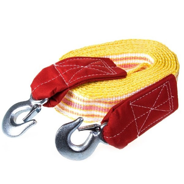 Трос ленточный 16т 5м 2 крюка Барнаул в пакете