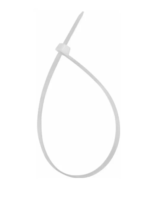 Хомут-стяжка 4.8*350мм AIRLINE кабельные нейлон (пластик) 100шт белые ACT-N-12