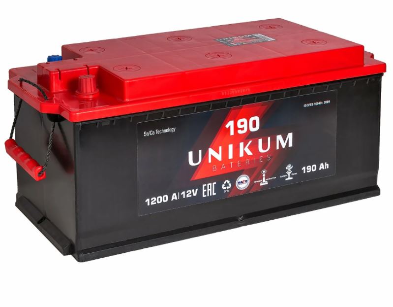 Аккумулятор Unikum  190 А/ч пр.пол. конус