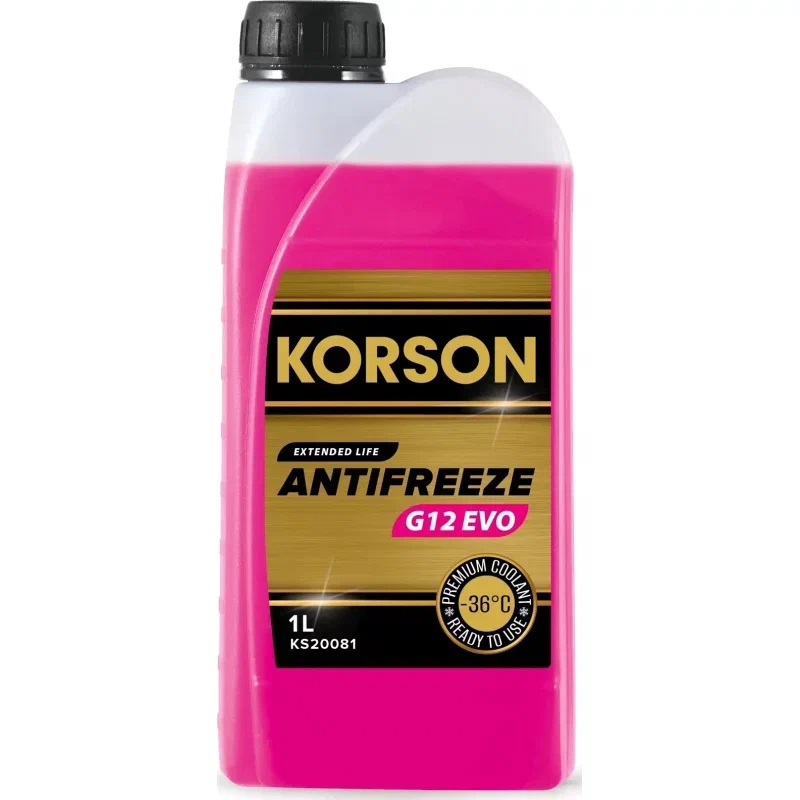 Антифриз KORSON G12 EVO -36°C розовый 1л