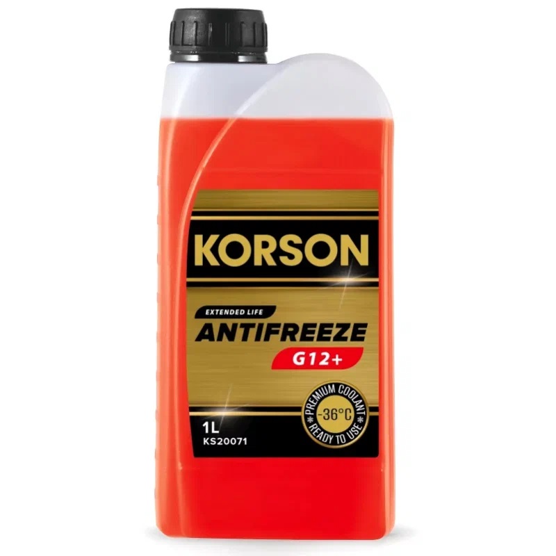 Антифриз KORSON G12+ -36°C красный 1л