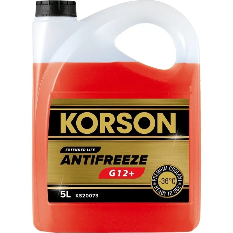 Антифриз KORSON G12+ -36°C красный 5л