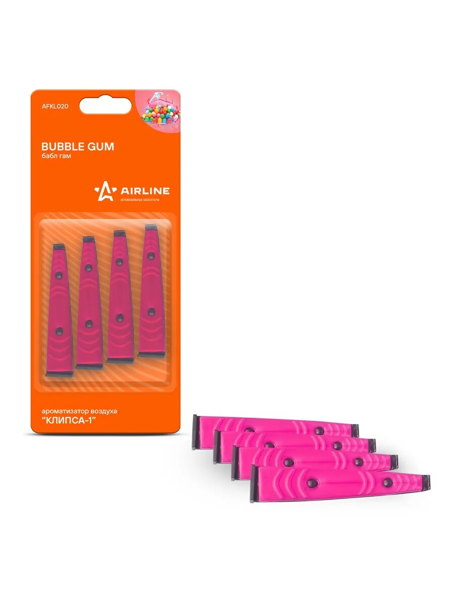 Ароматизатор на дефлектор AIRLINE Клипса-1 Бабл гам AFKL020