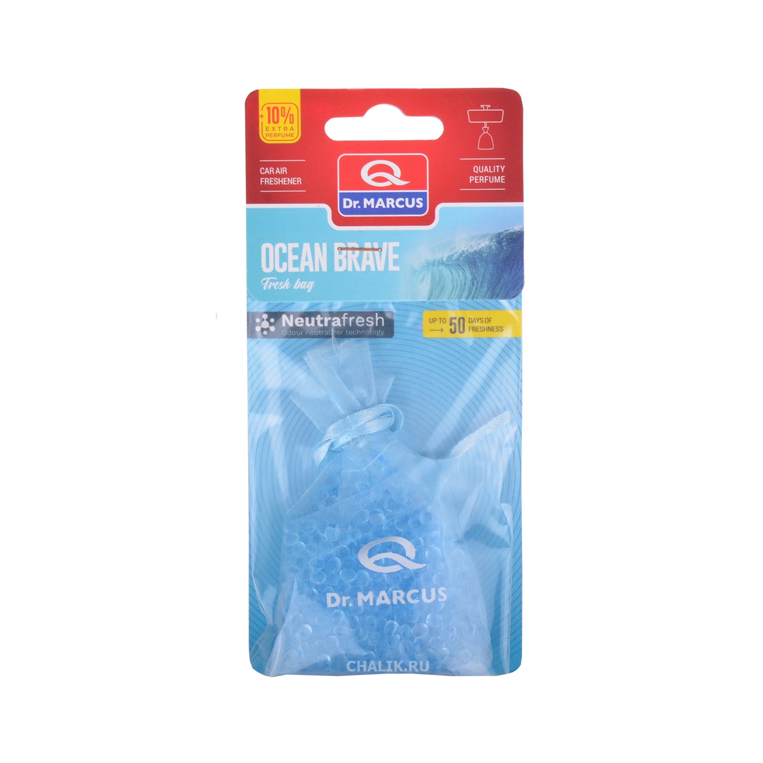 Ароматизатор  DR. MARCUS Fresh Bag Ocean Breeze Морская свежесть гелевый универсальный Польша 20гр