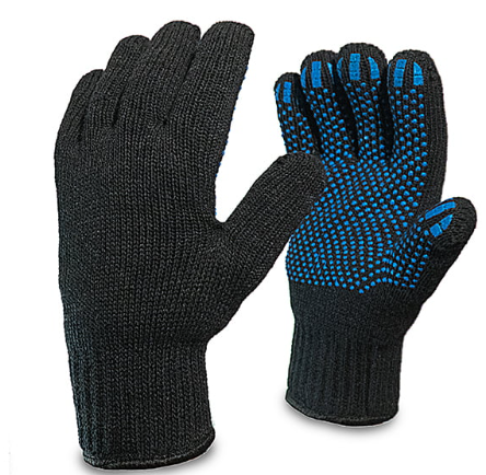 Перчатки полушерстяные с ПВХ