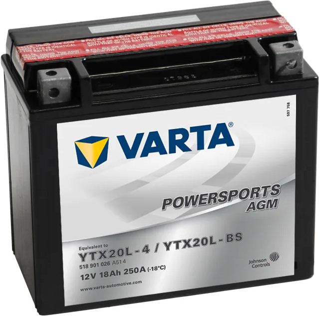 Аккумулятор Varta 51801 Power Sport  AGM 18Ач обр.