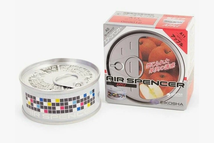 Ароматизатор на панель меловой EIKOSHA SPIRIT REFILL 40гр мет.банка APPLE A-11